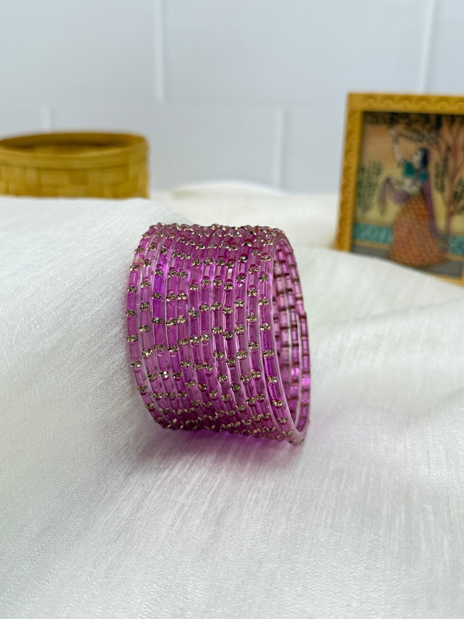 Water Drop Design Glass Bangles - 037 - Make your own box - Mahilas