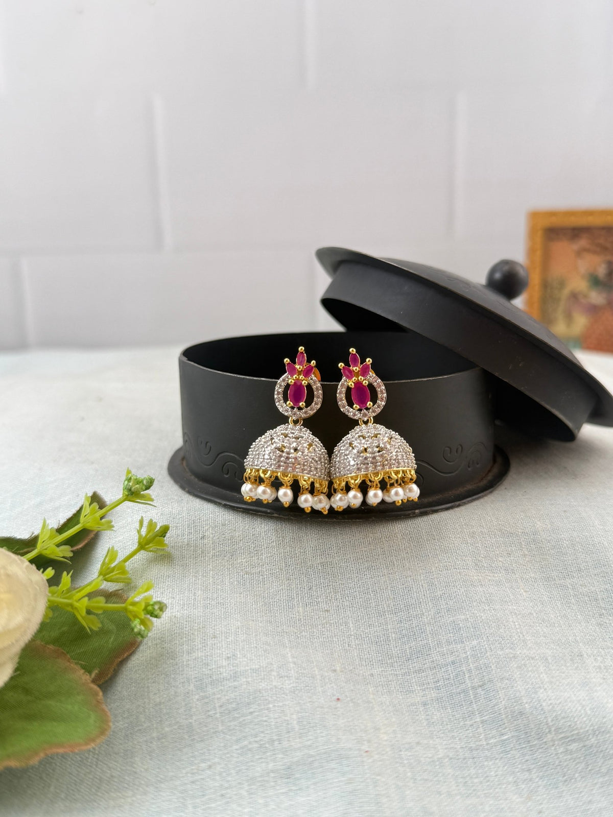 Zircon Stone Jhumka | 002 - Mahilas