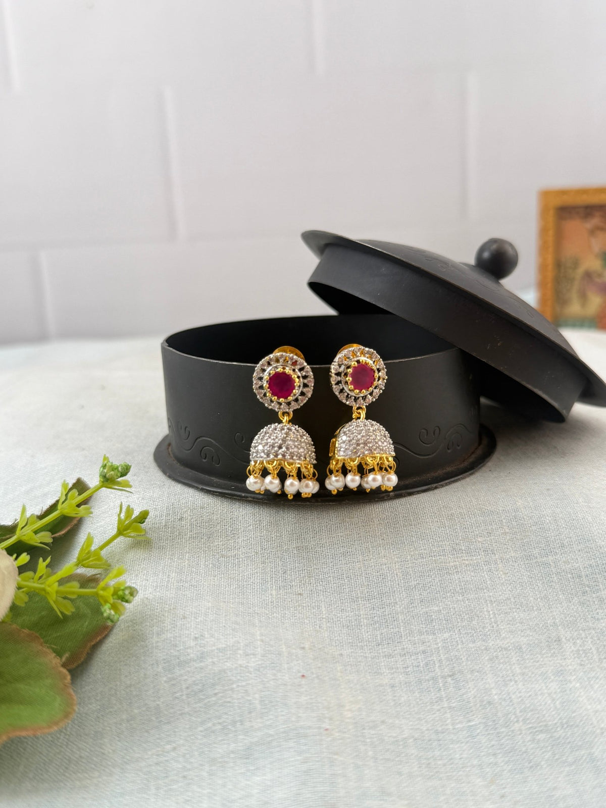 Zircon Stone Jhumka | 005 - Mahilas