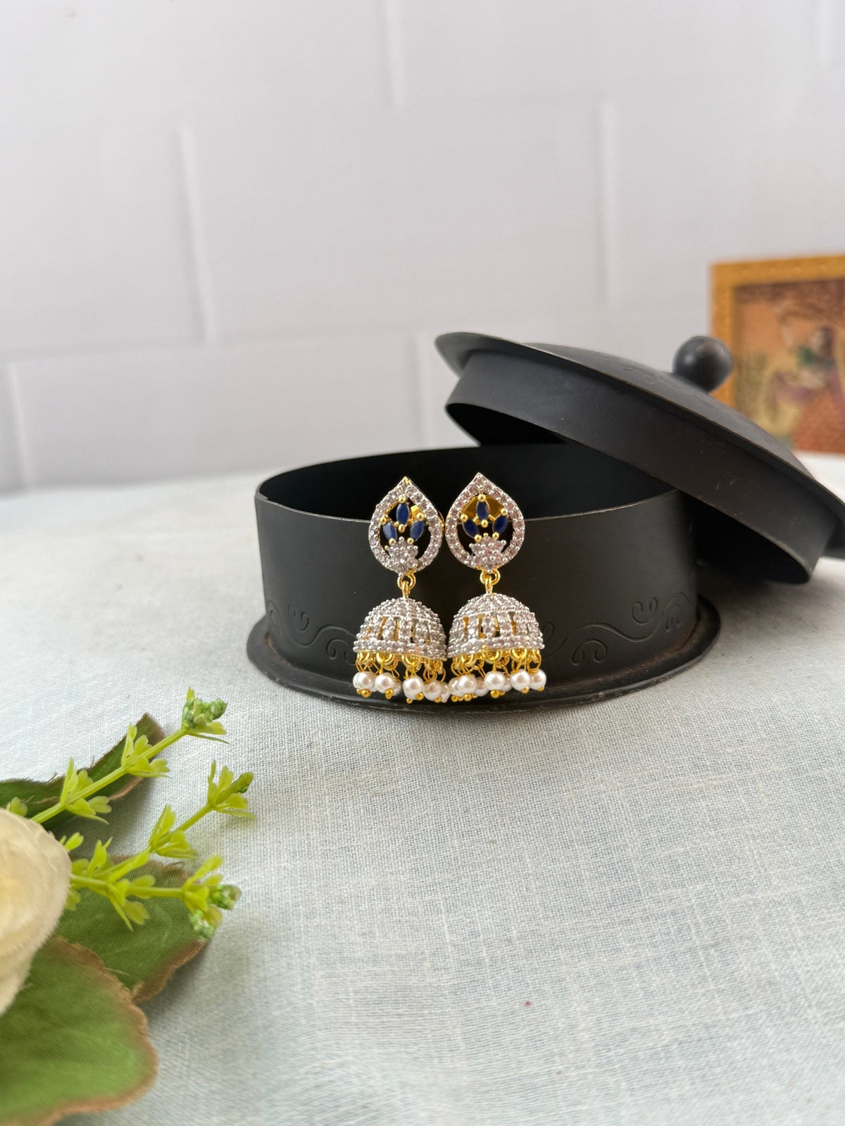 Zircon Stone Jhumka | 008 - Mahilas