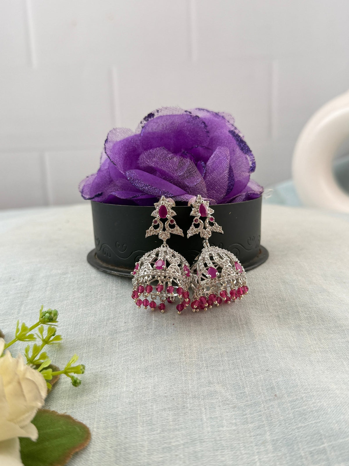 Zircon Stone Jhumka | 041 - Mahilas