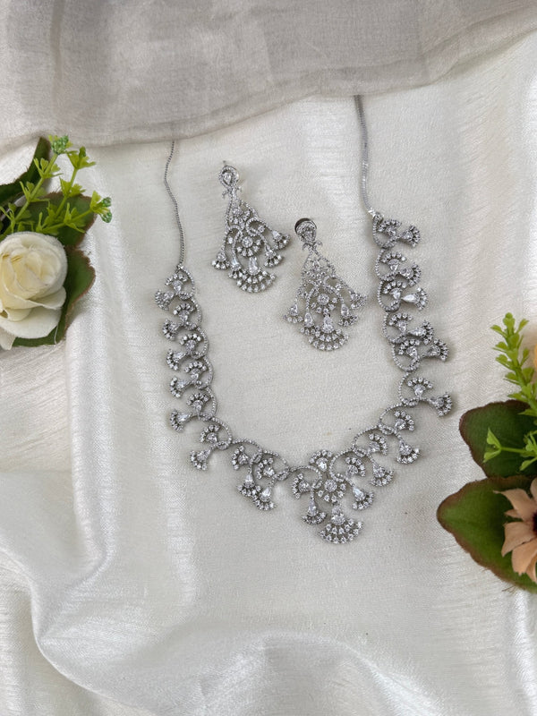 Zircon Stone Short Necklace Set | 043