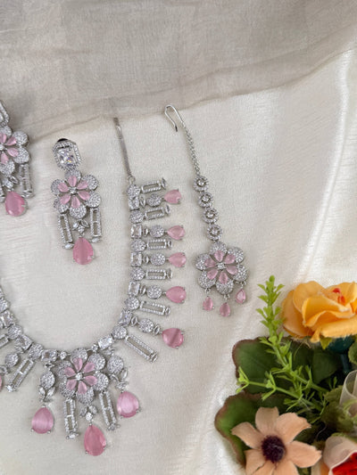 Zircon Stone Short Necklace Set | Combo | 027 - Mahilas