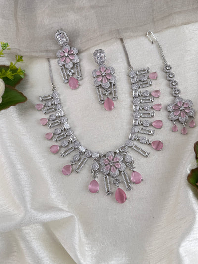 Zircon Stone Short Necklace Set | Combo | 027 - Mahilas