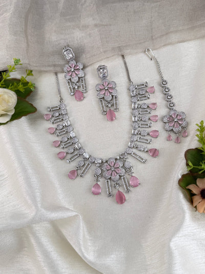 Zircon Stone Short Necklace Set | Combo | 027 - Mahilas